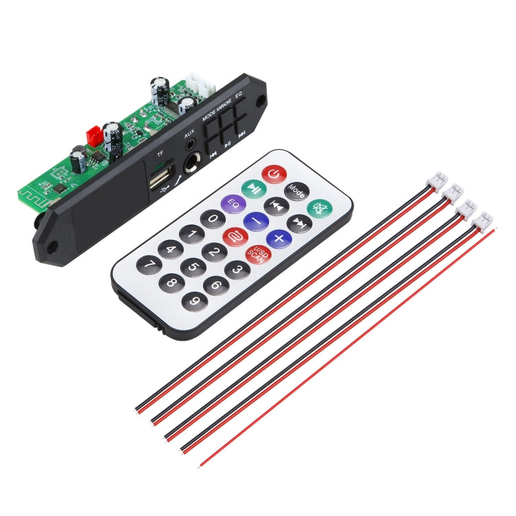 80W 12V Bluetooth MP3 Decoder Board With Power Amplifier Color Screen Call Recording