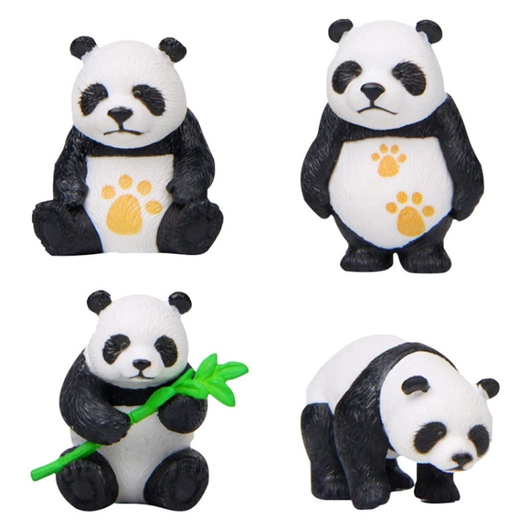 4pcs/set Panda Micro Landscape PVC Cake Accessories Doll Ornaments