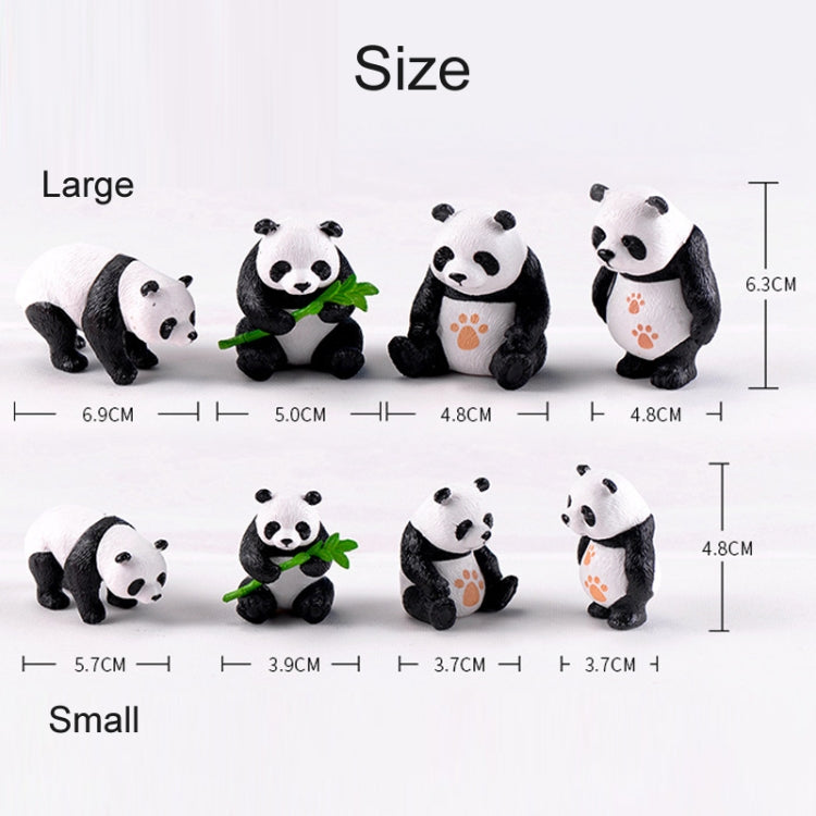 4pcs/set Panda Micro Landscape PVC Cake Accessories Doll Ornaments