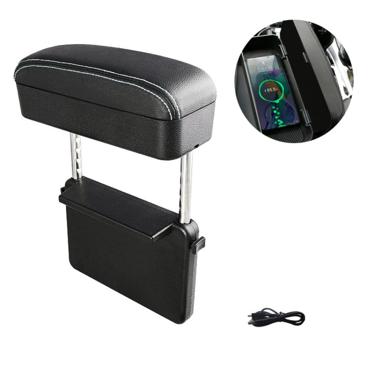 Car Wireless Charging Armrest Box Multifunctional Seat Crack Storage Box