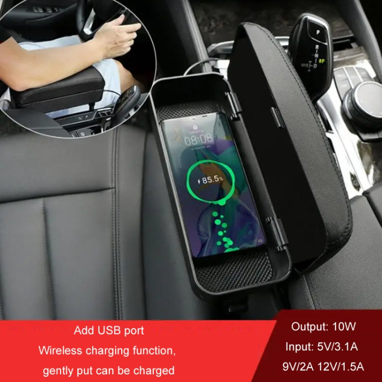 Car Wireless Charging Armrest Box Multifunctional Seat Crack Storage Box
