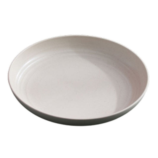 8 inch Wheat Straw Circular Home Vegetable Dish Portable Outdoor Plastic Anti -Fall Fruit Breakfast Plate