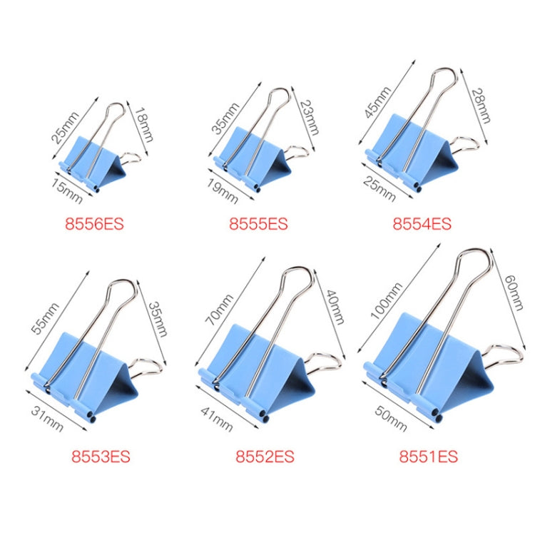 Deli  24pcs /Box 41mm Long Tail Ticket Clip Metal Dovetail Clip