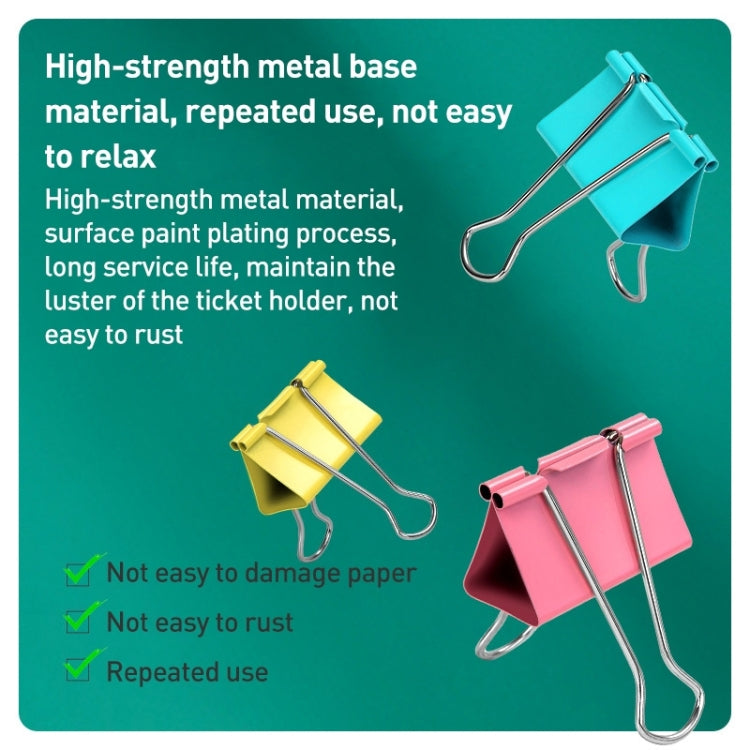 Deli  24pcs /Box 41mm Long Tail Ticket Clip Metal Dovetail Clip