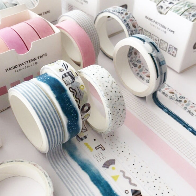 5rolls /Box 3m Washi DIY Decoration Handbook Tape Set