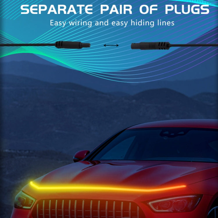 Car LED Streamer Phantom Running Lights Voice-Controlled Rhythmic Atmosphere Light With Turn Signals