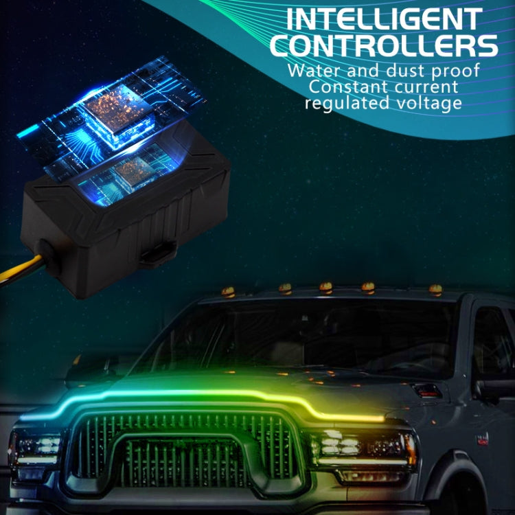 Car LED Streamer Phantom Running Lights Voice-Controlled Rhythmic Atmosphere Light With Turn Signals