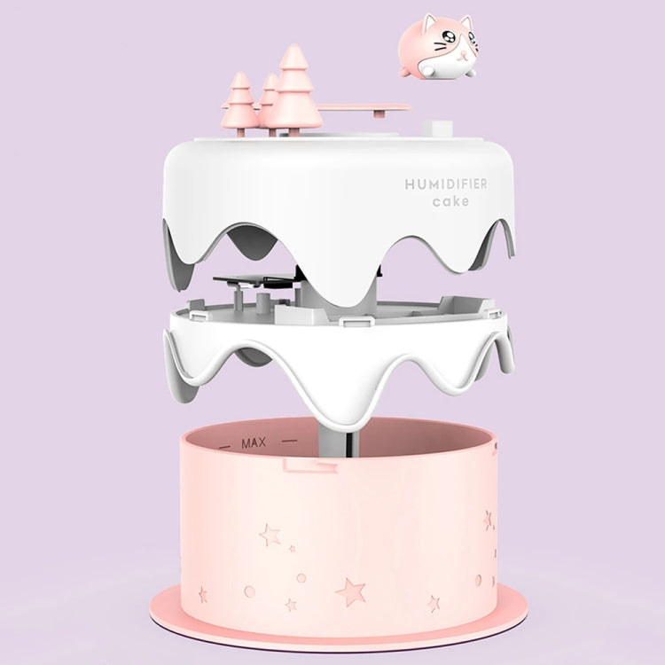 M328 Mini USB Plug-in Desktop Night Light Cartoon Cake Silent Spray Humidifier