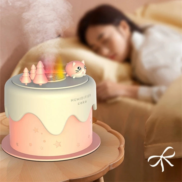 M328 Mini USB Plug-in Desktop Night Light Cartoon Cake Silent Spray Humidifier