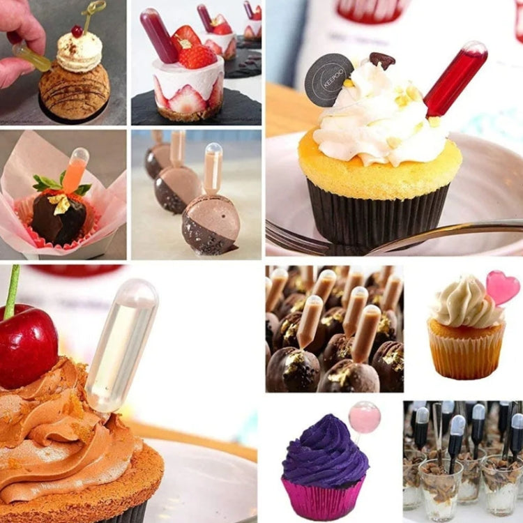 50pcs /Pack 4ml Jam Injection Baking Straw Disposable Plastic Dropper Jam Syringe