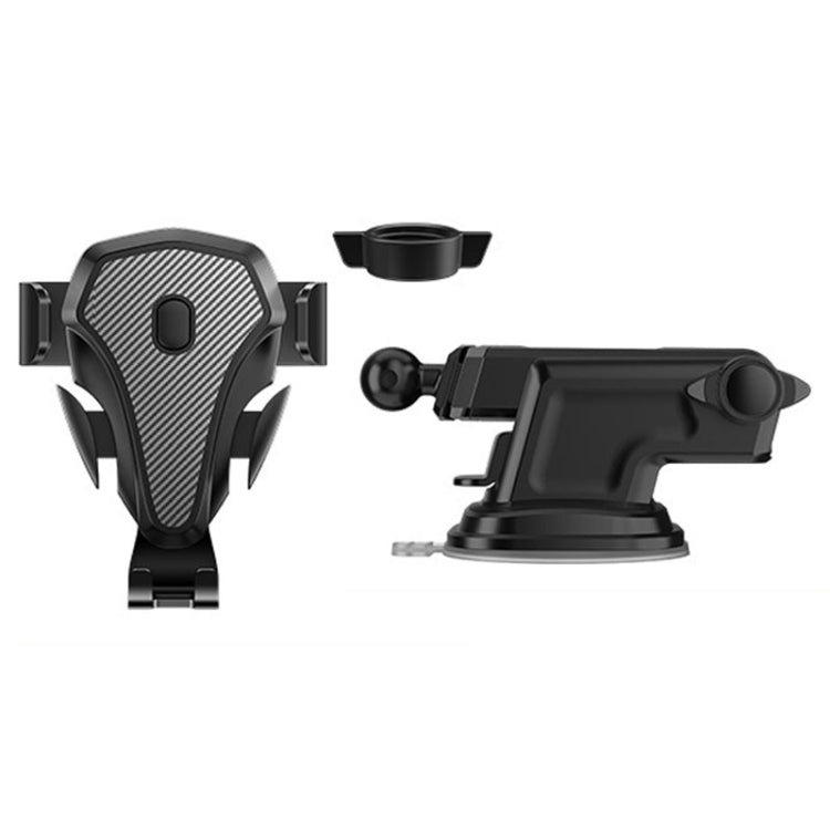 Carbon Fiber Automotive Phone Holder Car Navigation Bracket Telescopic Model
