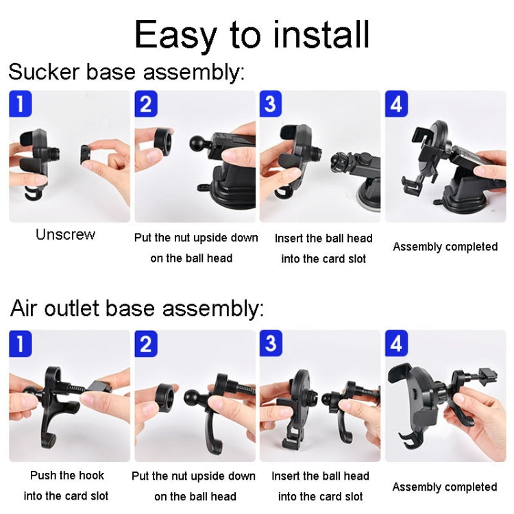Carbon Fiber Automotive Phone Holder Car Navigation Bracket Telescopic Model