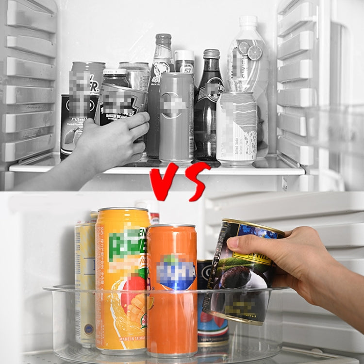 Transparent Kitchen Spice Storage Rack 360 Rotation Storage Tray