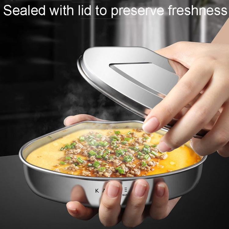 Kacheeg Stainless Steel Fan-Shaped Steamer Tray Household Childrens Supplementary Food Steampak