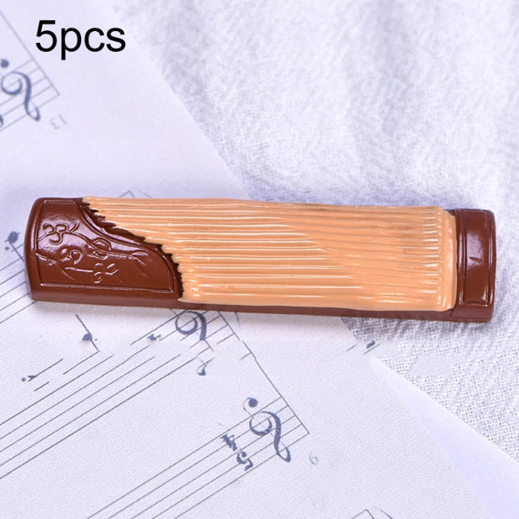 5pcs Micro Landscape Simulation Musical Instrument Resin Ornament Miniature Desktop Decoration