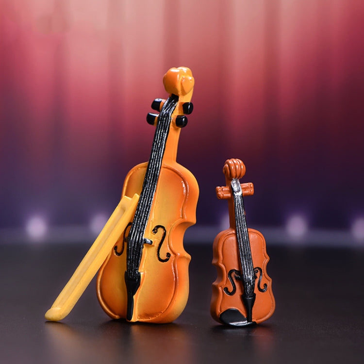 5pcs Micro Landscape Simulation Musical Instrument Resin Ornament Miniature Desktop Decoration