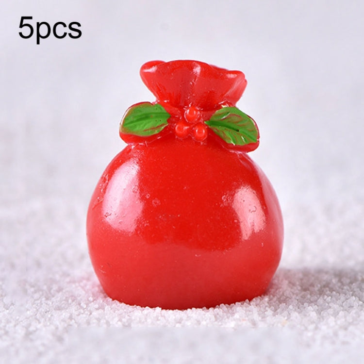 5pcs Christmas Decoration Accessories Micro Landscape Christmas Gift Resin Small Ornament