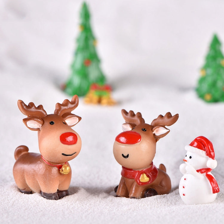 5pcs Christmas Decoration Accessories Micro Landscape Christmas Gift Resin Small Ornament