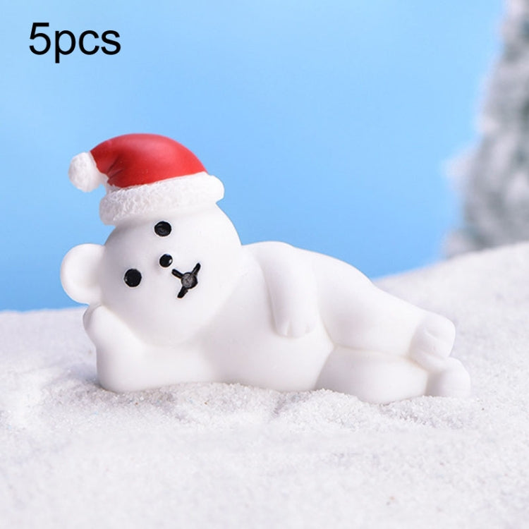 5pcs Christmas Cute Micro Landscape DIY Bonsai Decoration Snowscape Ornament
