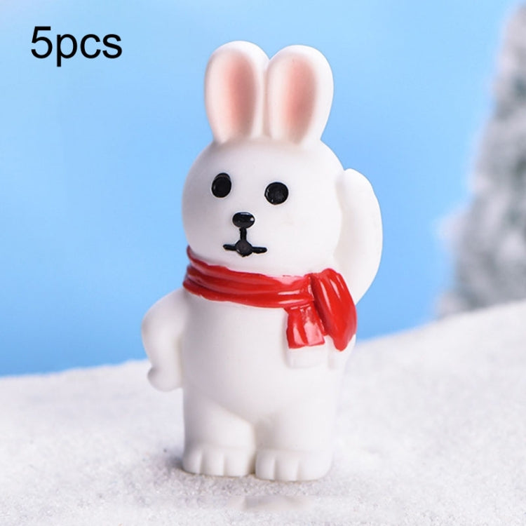 5pcs Christmas Cute Micro Landscape DIY Bonsai Decoration Snowscape Ornament