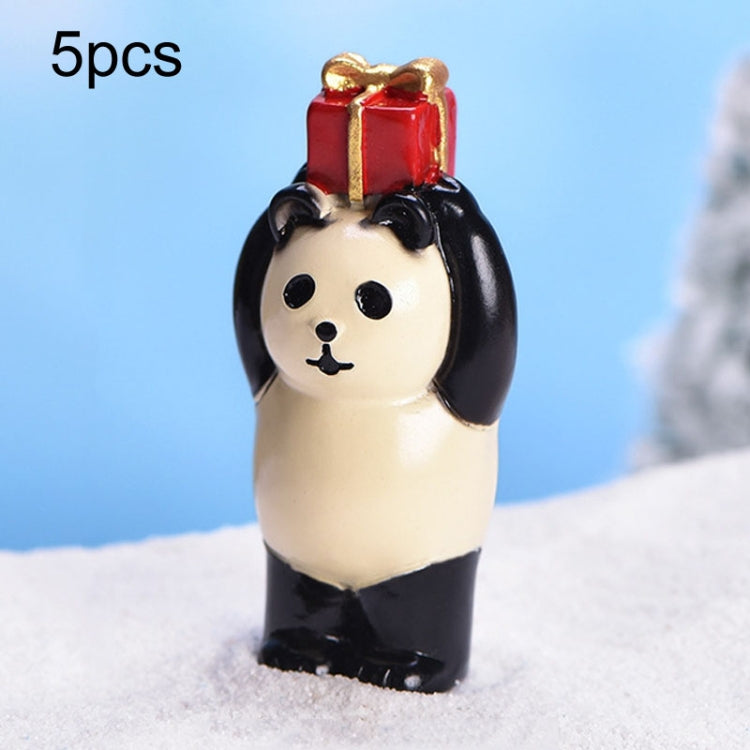 5pcs Christmas Cute Micro Landscape DIY Bonsai Decoration Snowscape Ornament