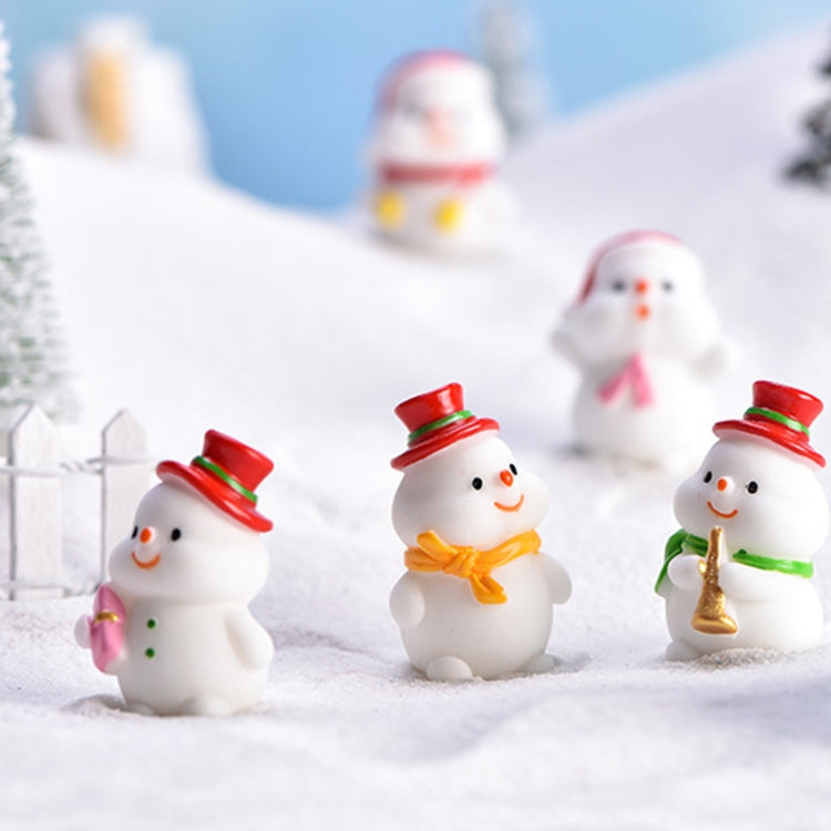 5pcs Christmas Cute Micro Landscape DIY Bonsai Decoration Snowscape Ornament