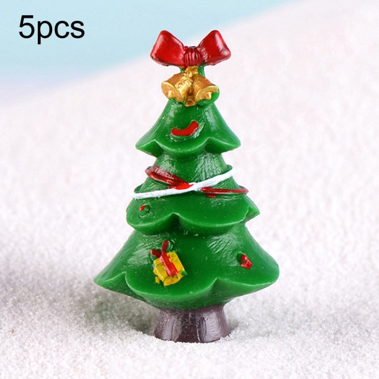 5pcs Simulation Christmas Tree Decoration Christmas Gifts Micro Landscape Snow Ornament