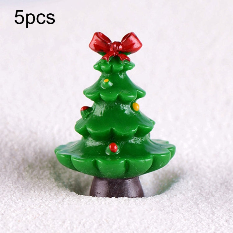 5pcs Simulation Christmas Tree Decoration Christmas Gifts Micro Landscape Snow Ornament