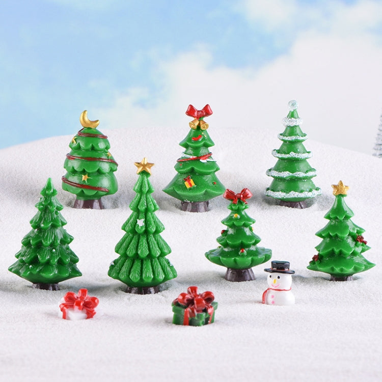 5pcs Simulation Christmas Tree Decoration Christmas Gifts Micro Landscape Snow Ornament
