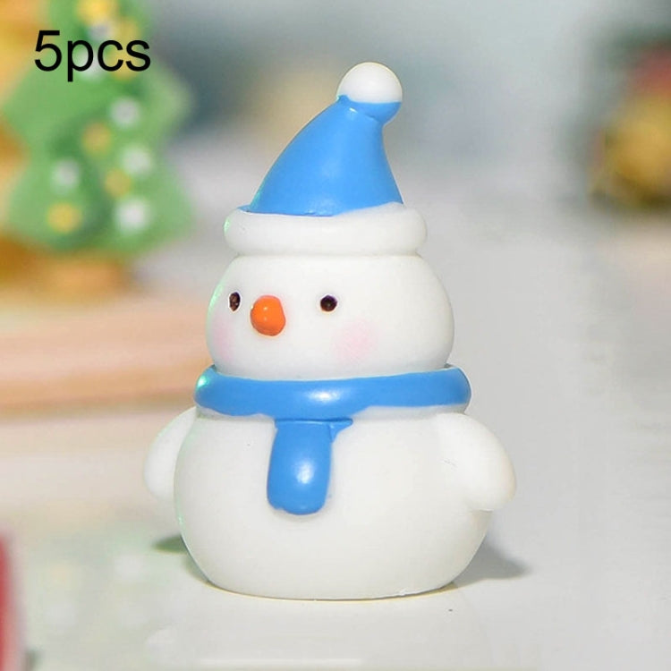 5pcs Christmas Micro Landscape Snowscape Decoration Accessories Christmas Resin Ornament