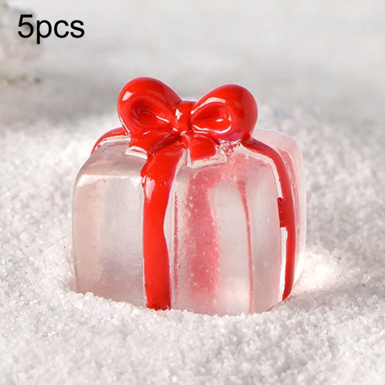 5pcs Christmas Micro Landscape Snowscape Decoration Accessories Christmas Resin Ornament