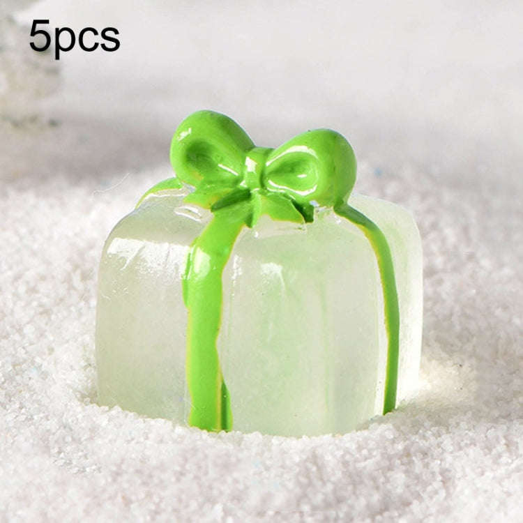 5pcs Christmas Micro Landscape Snowscape Decoration Accessories Christmas Resin Ornament