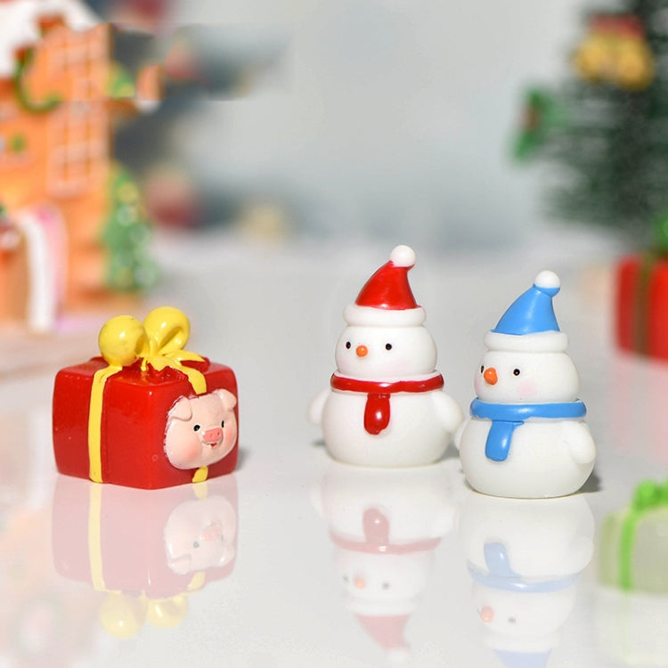 5pcs Christmas Micro Landscape Snowscape Decoration Accessories Christmas Resin Ornament