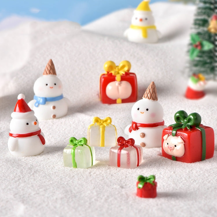 5pcs Christmas Micro Landscape Snowscape Decoration Accessories Christmas Resin Ornament