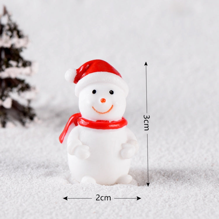 4pcs Christmas Micro Landscape Decorations Resin Craft Gifts Home Decoration Ornaments
