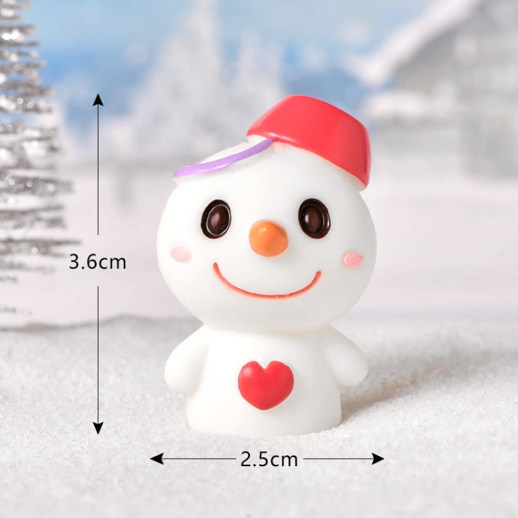 3pcs Christmas Lovely Micro Landscape Snow Ornament Decorative Accessories