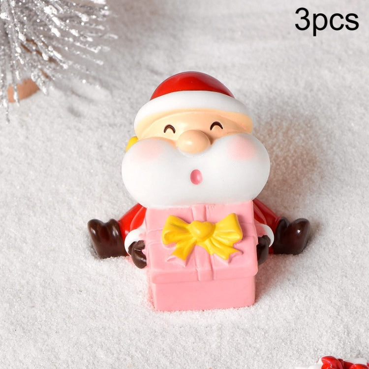 3pcs Christmas Lovely Micro Landscape Snow Ornament Decorative Accessories