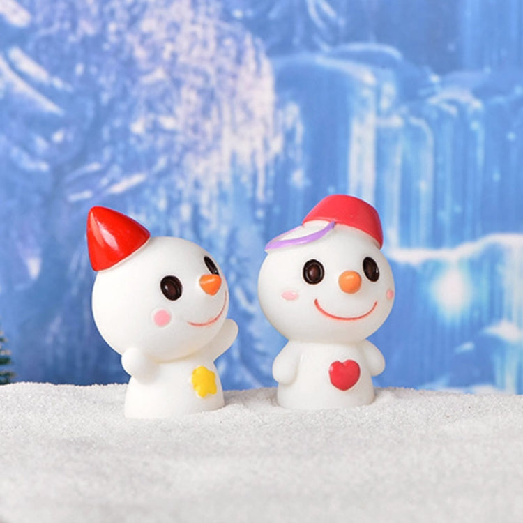 3pcs Christmas Lovely Micro Landscape Snow Ornament Decorative Accessories