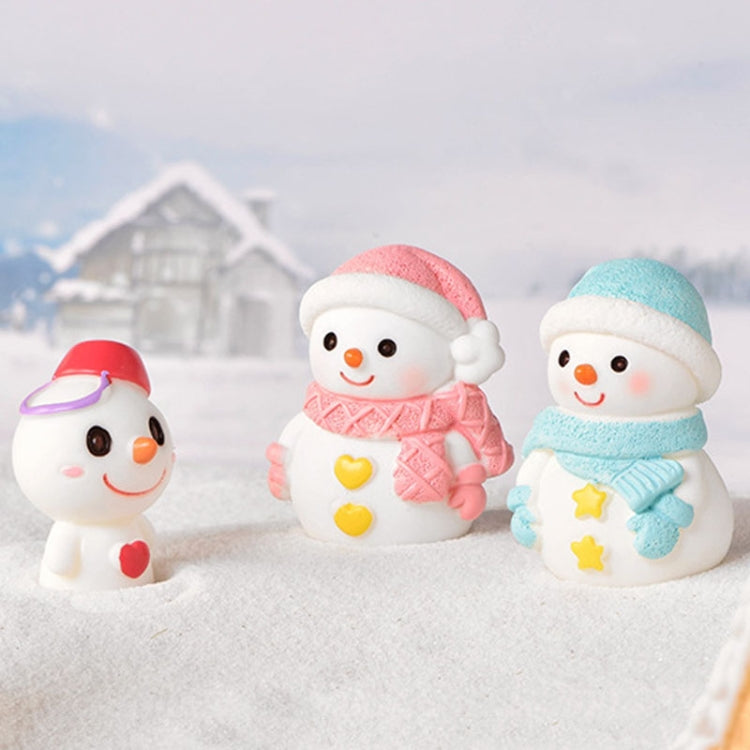 3pcs Christmas Lovely Micro Landscape Snow Ornament Decorative Accessories
