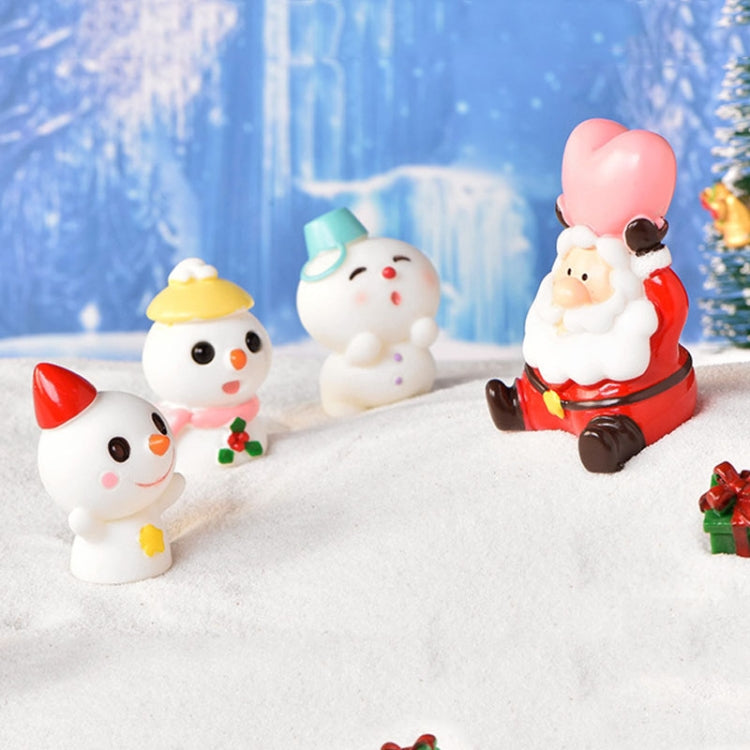 3pcs Christmas Lovely Micro Landscape Snow Ornament Decorative Accessories