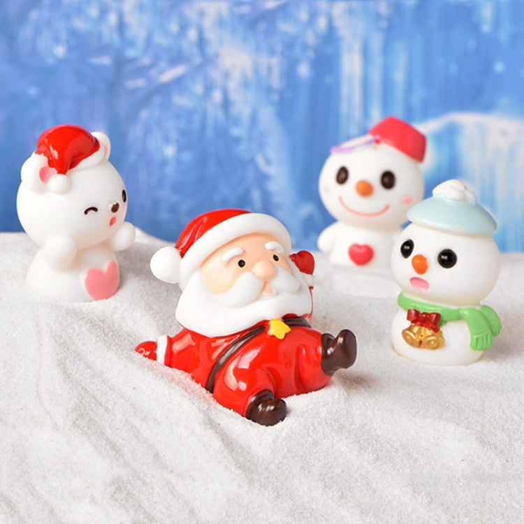 3pcs Christmas Lovely Micro Landscape Snow Ornament Decorative Accessories