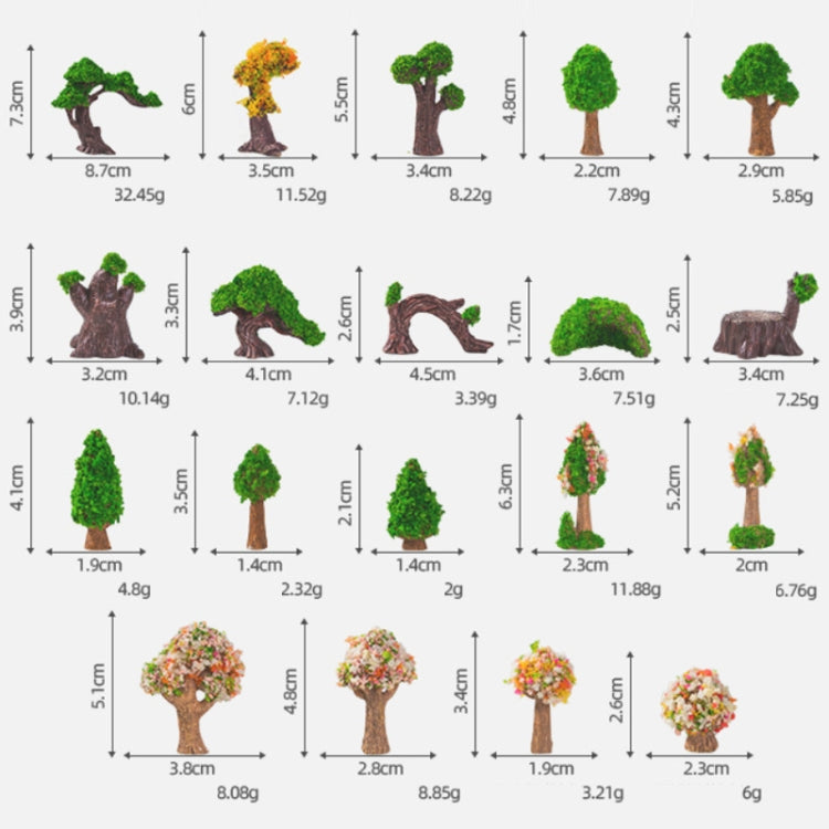 5pcs Micro-Landscape Simulated Green Trees Flowers DIY Gardening Ecological Ornaments