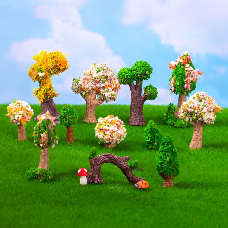 5pcs Micro-Landscape Simulated Green Trees Flowers DIY Gardening Ecological Ornaments
