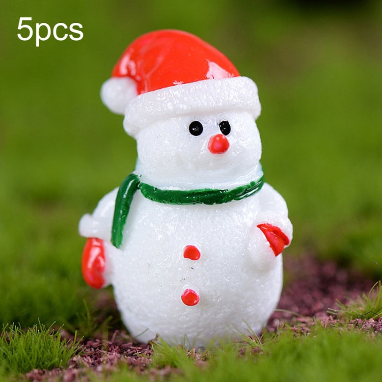 5pcs Christmas Decorations Resin Crafts Gifts Home Decorations Small Ornaments