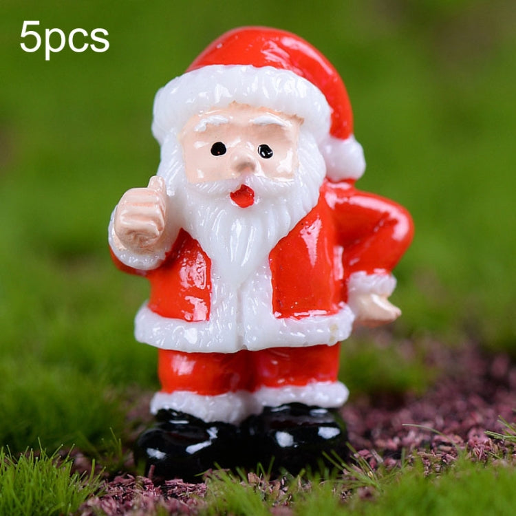 5pcs Christmas Decorations Resin Crafts Gifts Home Decorations Small Ornaments