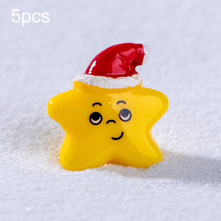 5pcs Christmas Decorations Resin Crafts Gifts Home Decorations Small Ornaments