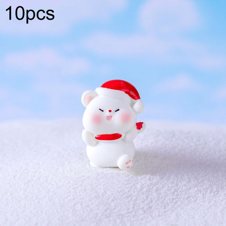 10pcs Christmas Cute Micro Landscape DIY Decorations Snowy Desktop Ornament
