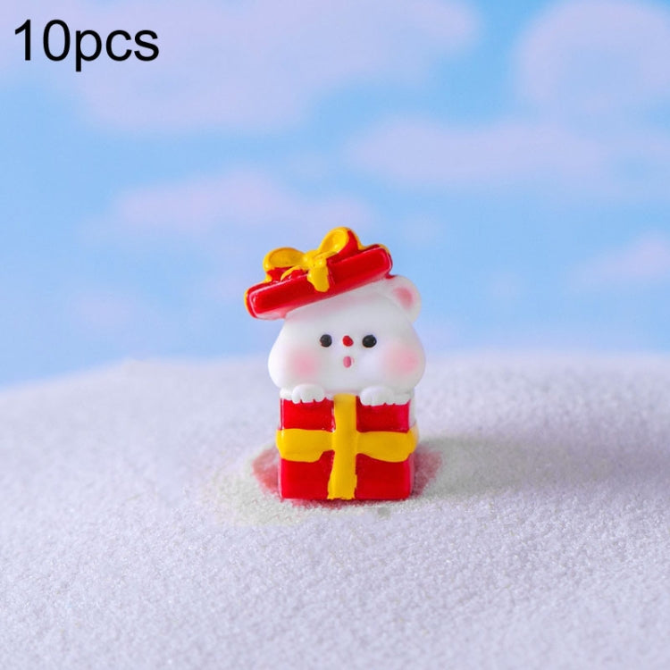 10pcs Christmas Cute Micro Landscape DIY Decorations Snowy Desktop Ornament