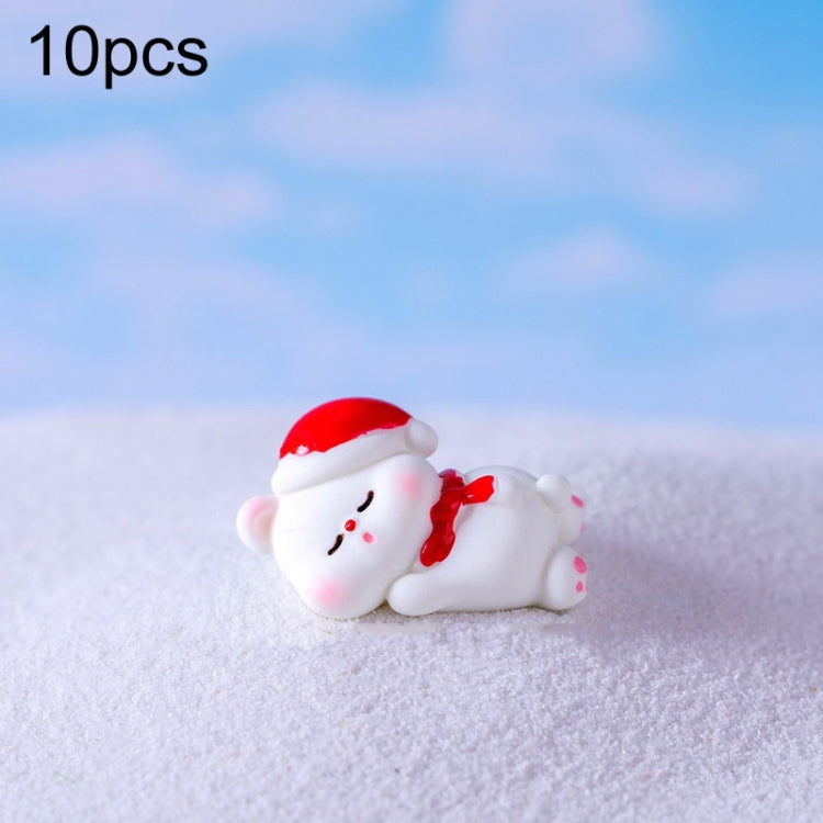 10pcs Christmas Cute Micro Landscape DIY Decorations Snowy Desktop Ornament