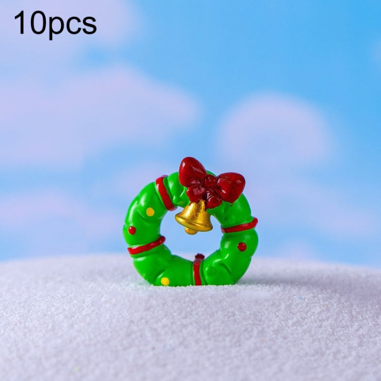 10pcs Christmas Cute Micro Landscape DIY Decorations Snowy Desktop Ornament